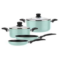 Fantuzzi - Batería De Cocina De Aluminio 6 Piezas Menta Gourmet