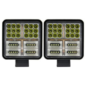 Genérico - Farol Faenero 48 Led 144W Combo Con Dlr Y Flash Camion (Par) Negro
