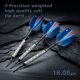 thumbnail image 2 of Darts Viper Sidewinder, 80% tungsteno, punta blanda, 18 g, plata, 2 of 9