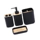 thumbnail image 2 of Accesorios de baño, organizador de baño, decoración de baño, regalo práctico, almacenamiento de artículos de tocador esenciales para tocador de Hotel, 010 negro, 2 of 5