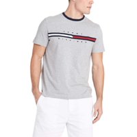 Camiseta Tommy Hilfiger Para Hombre, Manga Corta, Cuello Redondo, Logotipo