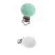 thumbnail image 5 of 2 piezas lindo bebé chupete ronda silicona Soother Clip Metal titulares corchete, 5 of 5
