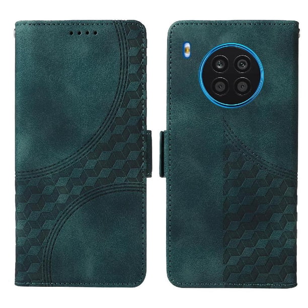 Carcasa FOXDOCK Huawei Nova 8i de cuero PU, diseño acolchado clásico, protección contra caídas y rayones
