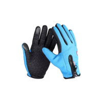 Genérico - Guantes Térmicos Bici Touch Antideslizante, Azul, Talla L