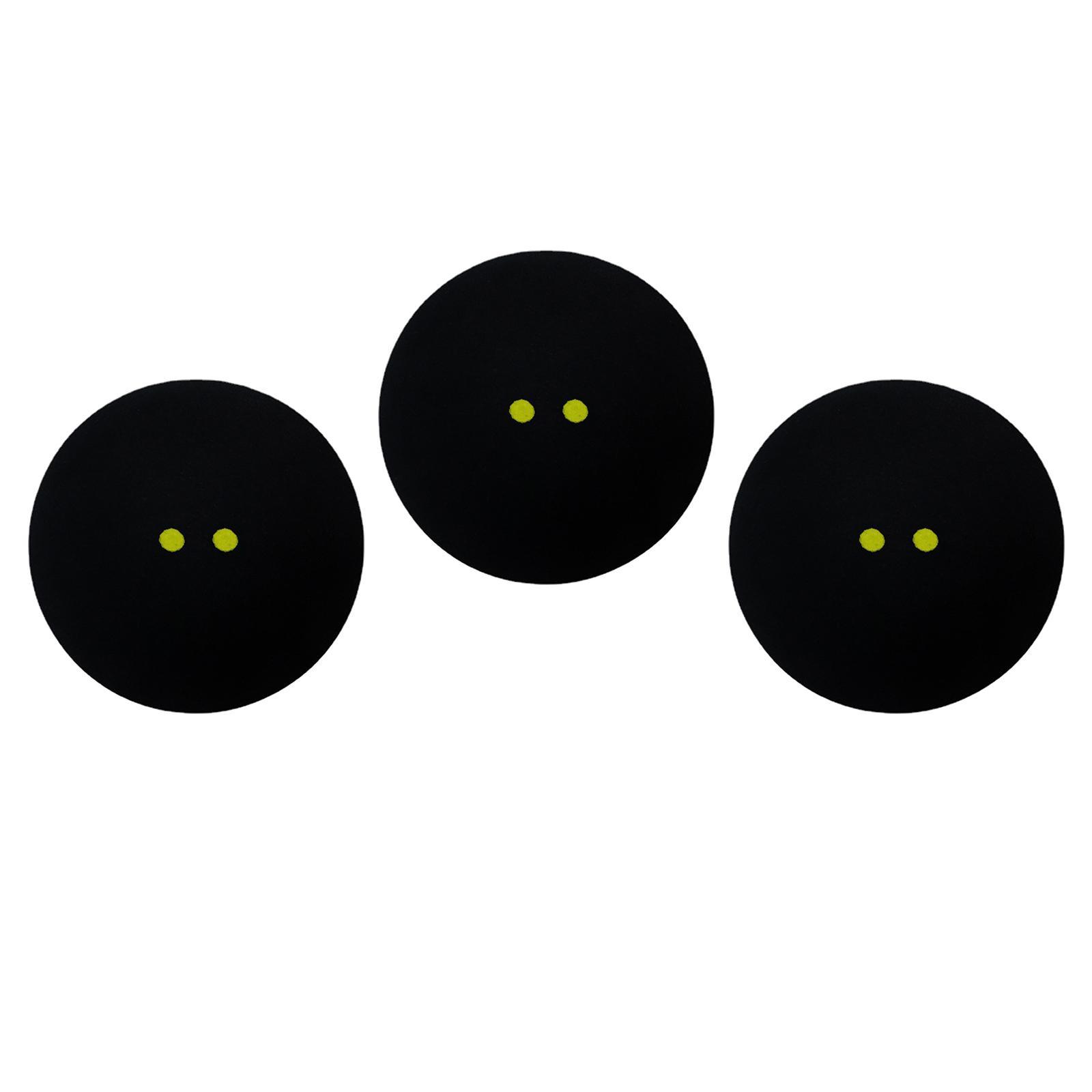 Magideal - 3 Piezas De Pelotas De Squash Dobles, Equipo De Entrenamiento De Pelotas De Squash Para Principiantes, Profesionales Para Competición Al Aire Libre