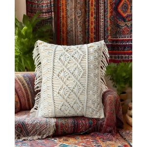 Genérico - Fundas De Cojin Set De 4 Estilo Bohemio 45X45 Cm Blanco 01