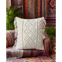 Genérico - Fundas De Cojin Set De 4 Estilo Bohemio 45X45 Cm Blanco 01