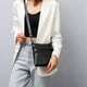 thumbnail image 4 of Bolsos cruzados para mujer, pequeños bolsos cruzados de piel auténtica para mujer, bolsos de hombro cruzados con múltiples bolsillos con cremallera, 4 of 6