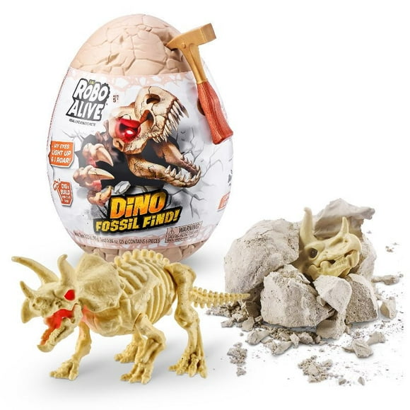 Figura Dinosaurio Mega Huevo con Esqueleto para Excavar y Armar