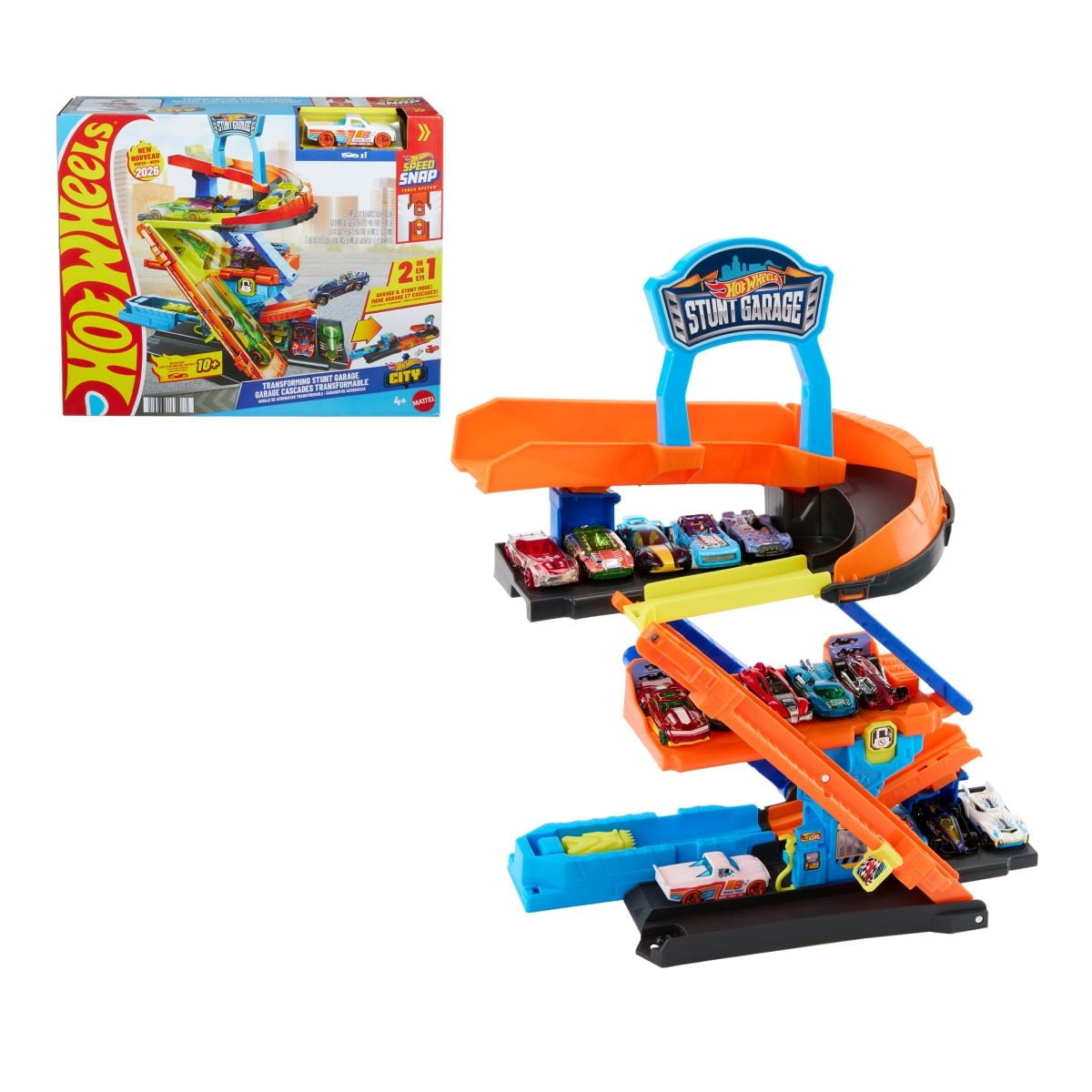 Mattel - Hot Wheels Pista Garage De Acrobacias Incluye Vehiculo