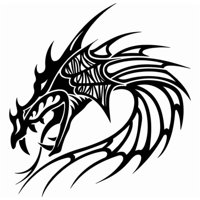 Rienda Libre Graphics - Decomural Dragon Head Fantasy Monster Ws-18465