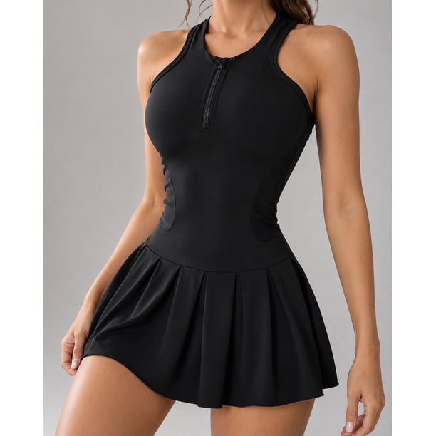 Vestido Deportivo Para Mujer Enterizo Falda Short Plisada
