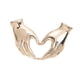 thumbnail image 1 of Broche De Corazón Con Dos Manos, Alfiler De Solapa Para Traje, Dama, Novia, Novio, Dorado, 1 of 5