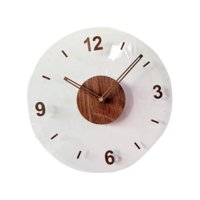 Magideal - Reloj De Pared Decorativo Para Decoración Del Hogar, Diámetro De 11,81 Pulgadas, Decoración Colgante Para Sala De Estar, Oficina, Dormitorio, Cocina Número 4 Marrón