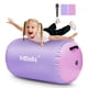 thumbnail image 1 of Triclicks Barril inflable de aire para gimnasia, colchoneta de barril para entrenamiento de backhandspring, uso en casa y gimnasio (100 x 60 cm, lila claro y rosa), 1 of 7