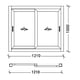 thumbnail image 5 of Ventana Termopanel aluminio RPT Premium 73s 121x100cm vidrio de seguridad templado - negro, 5 of 7