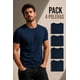 thumbnail image 1 of Pack 4 Poleras Basicas Cuello Redondo 100% Algodon 200g Azul Marino L Lisa, 1 of 3