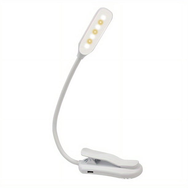 Rechargeable Book Reading Light Lamp, LED Book Light For Reading In Bed - Eye Caring Adjustable Brightness 3 Color Temperatures 20+ Hours Runtime, USB Reading Light For Bed, Book Light Clip On