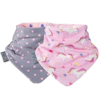 Cheekychompers - Pack Baberos- Unicorn Love & Polka Dot