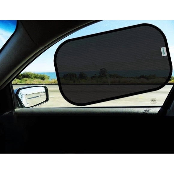 Persianas para ventanas de coche Kinder Fluff, paquete de 4 unidades, 22 x 14 cm, UVA 99.79% UVB 99.