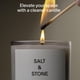 thumbnail image 2 of Vela de Santal y vetiver con aroma a sal y piedra, 250 ml, 50 h Burn, 2 of 4