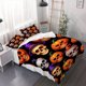 thumbnail image 1 of 3pcs Spooky Skull And Pumpkin Duvet Cover Set - Bed Set with Printed Patterns Includes Duvet Cover And Pillowcases - Suitable for Bedrooms, 1 of 1