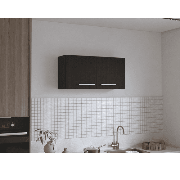 Mueble De Cocina Mural 2 Puertas Manchester Wengue 37x76x33,5 Cm