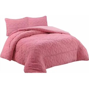 Genérico - Cubrecama Chiporro Trenzado 2 Plazas + Fundas