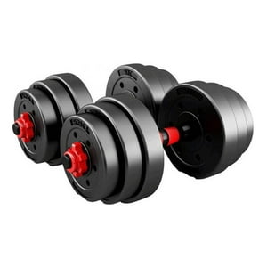 Click Ventas - Set Mancuernas Y Barra Unibles 15Kg Ajustables
