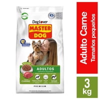 Alimento Seco Perro Adulto Raza Pequeña Carne Bolsa 3 Kg Master Dog