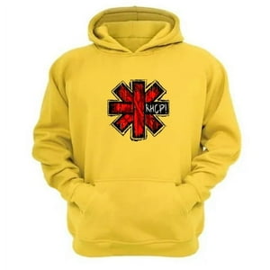 Genérico - Polerón Canguro Red Hot Chili Peppers Amarillo Talla L Unisex