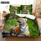 thumbnail image 1 of Tiger Duvet Cover Set 230x260 Double Bed Animal Quilt Case Linen 3D Pillowcase Bedding Sets Bed Sheets, 1 of 5