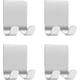 thumbnail image 1 of Soporte para afeitadora de ducha (2 unidades), ganchos autoadhesivos de acero inoxidable para afeitadora, colgadores, organizadores, gancho resistente para ducha, baño, inodoro y lufa., 1 of 7