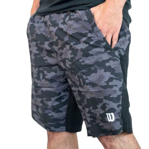 Short Wilson Flex Negro Camo Tenis Padel