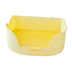 Genérico - Aseos Para Mascotas Potty Trainer Galesaurs Hamster Interior Hurón Conejos Caja De Arena Amarillo