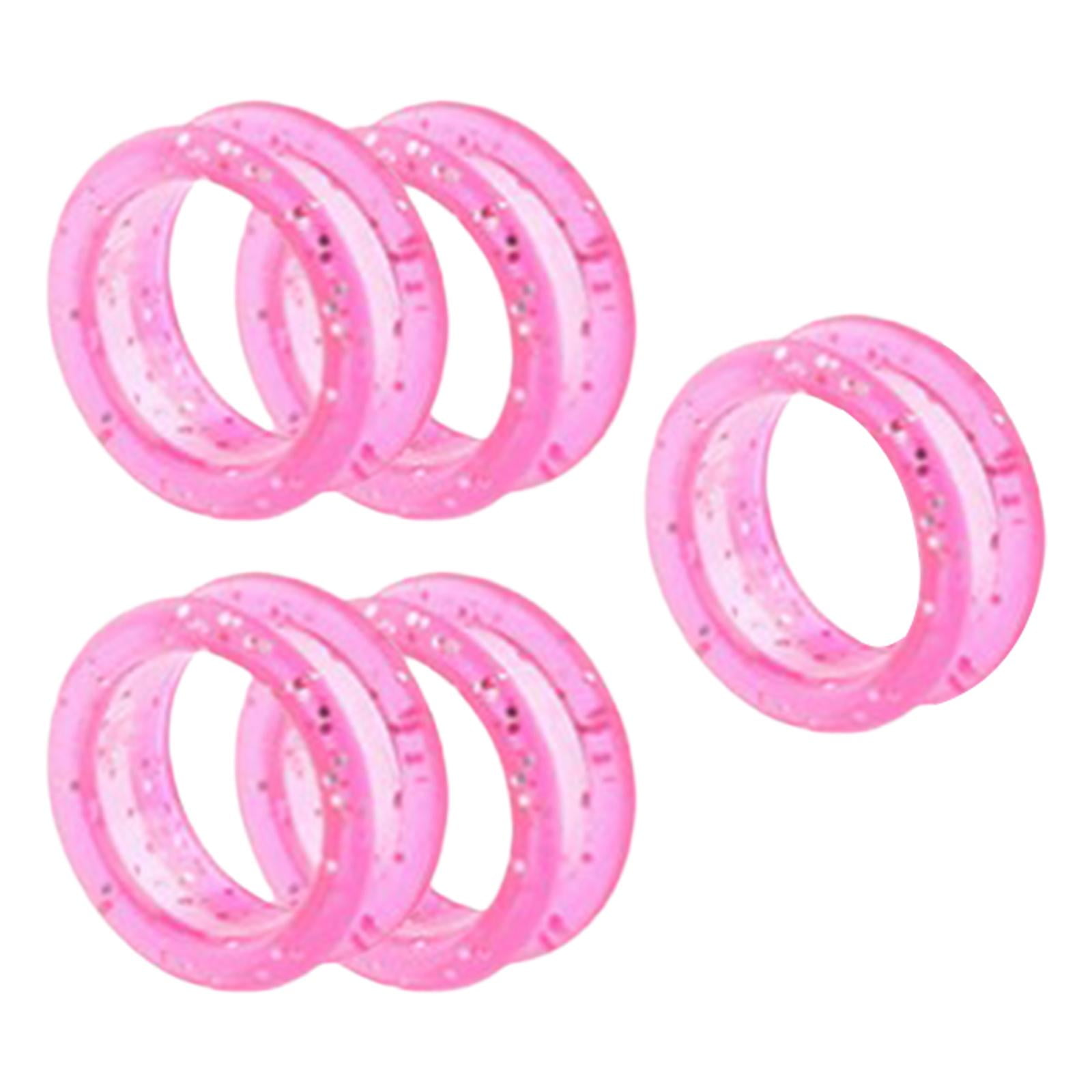 Magideal - 5 Uds Tijeras De Silicona Anillos De , Anillos Protectores, Inserciones De Empuñaduras Suaves Para Tijeras De Mascotas, Aseo, Corte De Cabellero, , Rosado