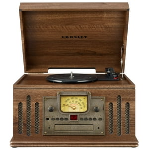 Tocadiscos Crosley Cr704B-Wa Musician De 3 Velocidades Con Bluetooth En Nogal