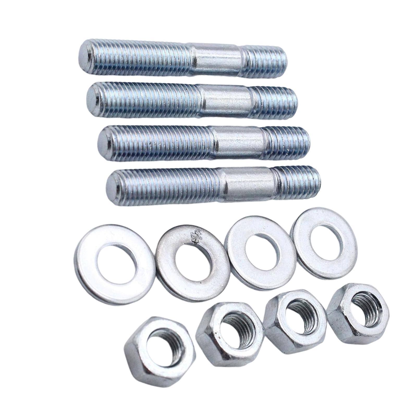 Ioensy - Carburador Carb Studs Kit 4 Studs 4 Tuercas 4 Arandela Para Holley Durable