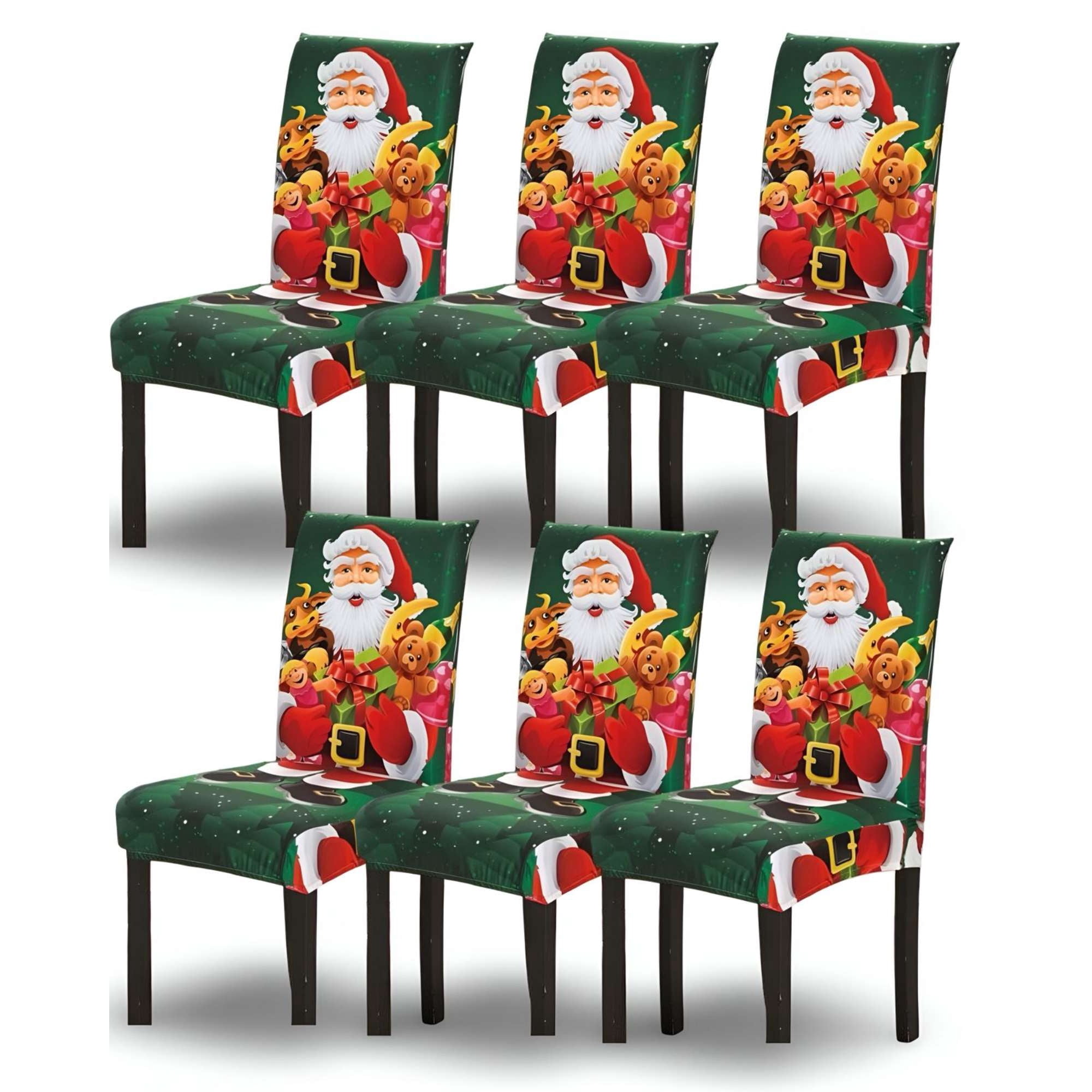Rouss - Pack De 6 Fundas Para Sillas De Navidad N01