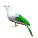 thumbnail image 5 of Aves en miniatura decorativas artificiales emplumadas figura modelo 1-blanco verde, 5 of 5