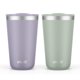 thumbnail image 1 of Tazas apilables Ello 473 ml acero inoxidable 2 piezas ciruela/verde salvia, 1 of 4