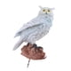 thumbnail image 2 of búho artificial resina de pájaro realista taxidermia jardín decoración blanco, 2 of 5