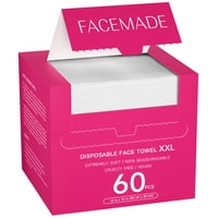 Toallas Faciales Desechables Facemade Xxl, 60 Unidades, 100% De Base Biológica, Color Rosa