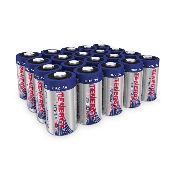 Batería Tenergy CR2 de litio de 3 V, no recargable (paquete de 20)