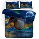 thumbnail image 1 of Cartoon Totoro Anime Quilt Duvet Cover Set Doona Cover Bedding 3-Piece Bedding Set, 1 of 5