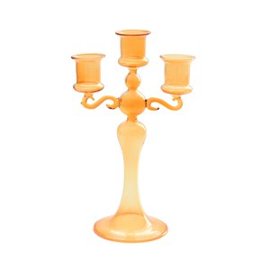 Magideal - Portavelas De Cristal, Portavelas Cónico, Portavelas, Portavelas De Cristal, Portavelas De Cena Para Fiesta De Cumpleaños, Repisa, Sala De Estar , Naranja