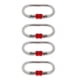 thumbnail image 3 of 4Pcs 25KN Screwgate Locking Rock Climbing Espeleología Mosquetón Rojo Plata / Rojo, 3 of 5