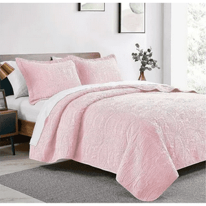 Genérico - Cubrecama Quilt Reversible King 264X228 + Fundas