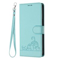 Funda Tipo Cartera Foxdock Para Samsung Galaxy A41 Con Soporte, Ranuras, Rfid, Diseño De Gato
