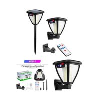 Genérico - Luz Lampara Solar Foco Led Estaca Y Pared Control Y Sensor Movimiento